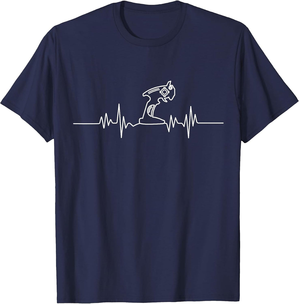 RC Racing Heartbeat Line Remote Control RC Car T-Shirt - Navy Blue