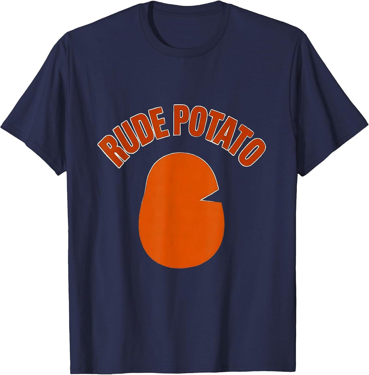 Men's Rude Potato Funny Sweet Potato Grouchy Potato Couple T-Shirt - Navy Blue