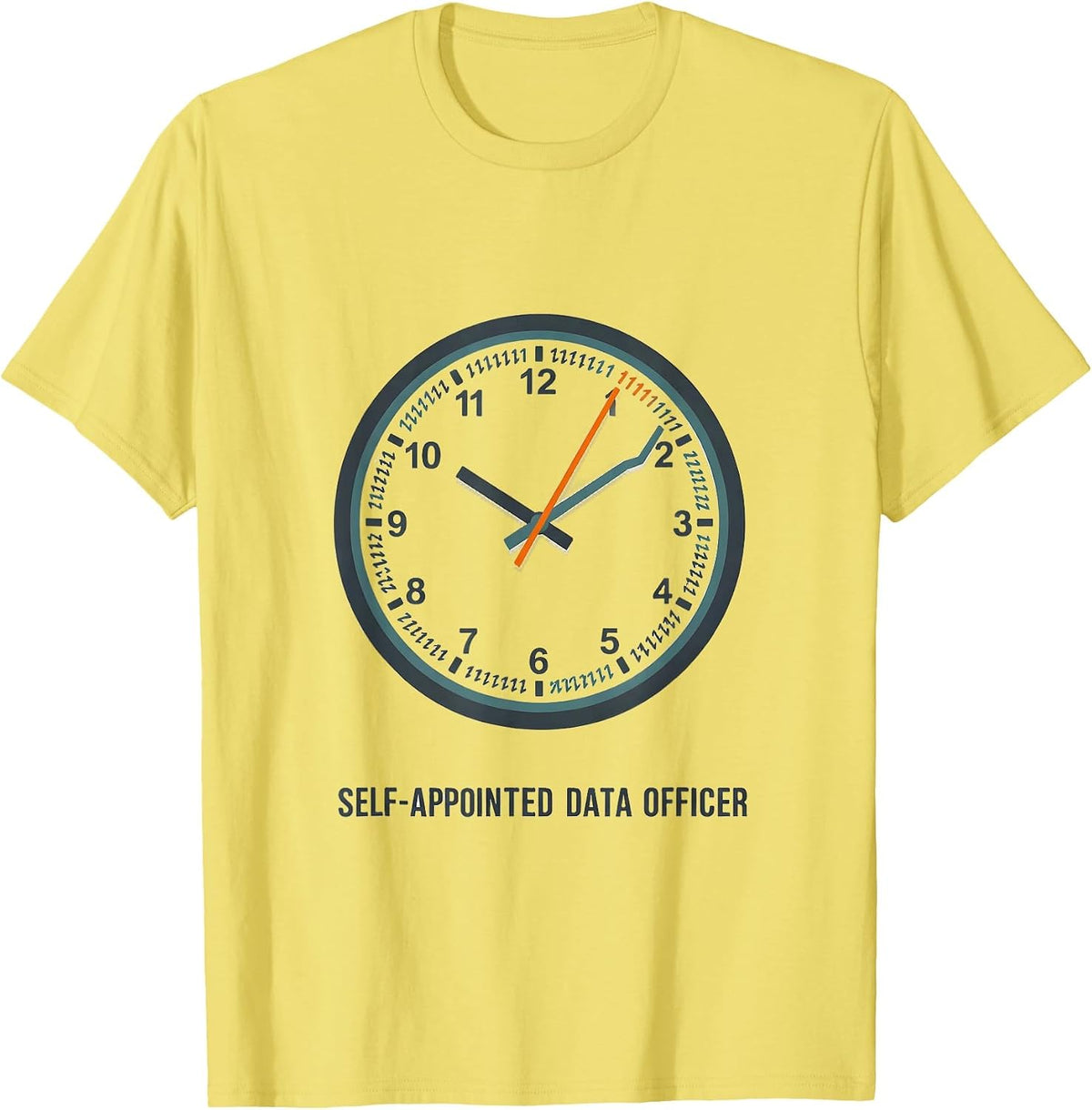 Men's Self-Appointed Data Officer Editorial Conceptual ABA T-Shirt - Lemon Yellow