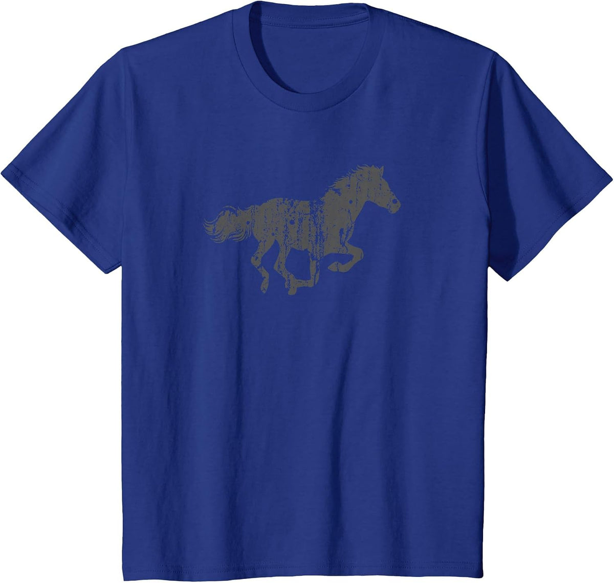 Horse Vintage Design - Horse Print T-Shirt - Royal Blue