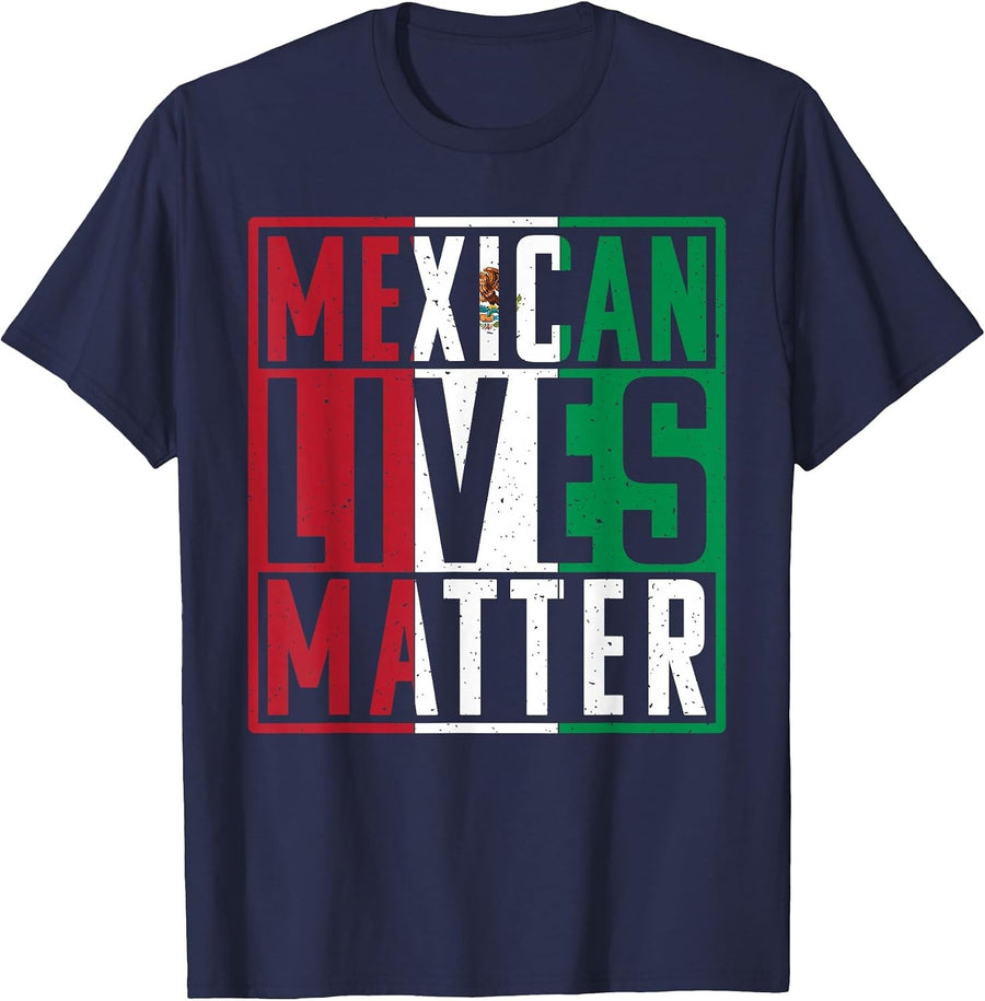 Mexicans Live are Important Mexicans T-Shirt - Navy Blue