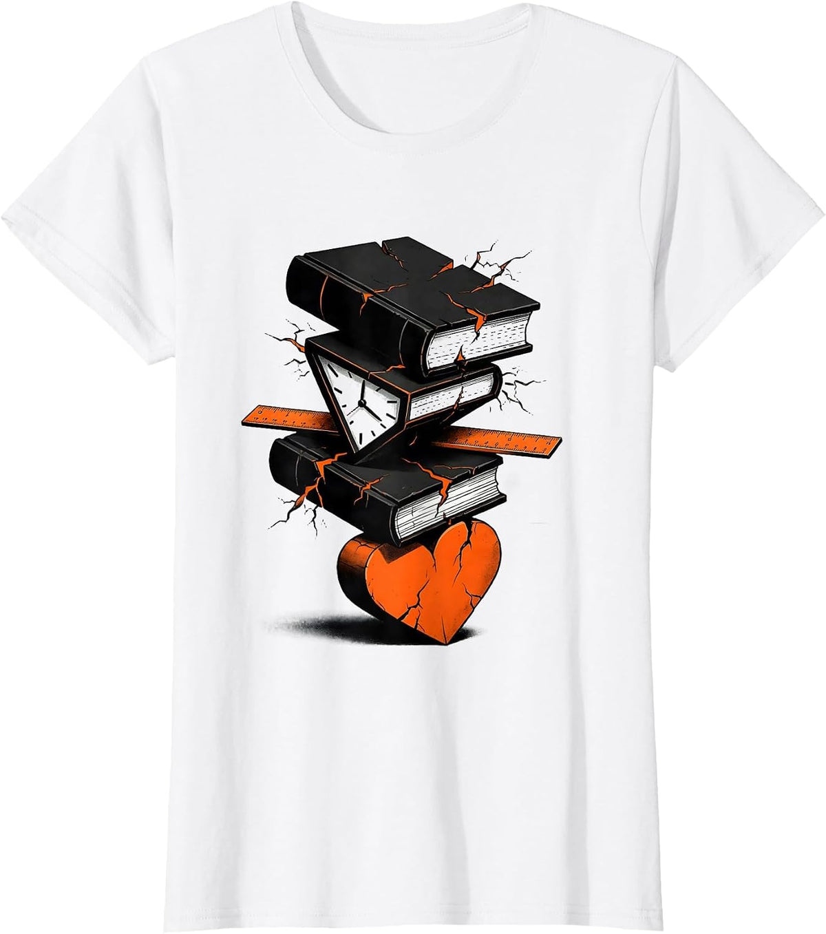 Women's Brutalist Classroom Tower Paraeducator Appreciation Gift T-Shirt - White