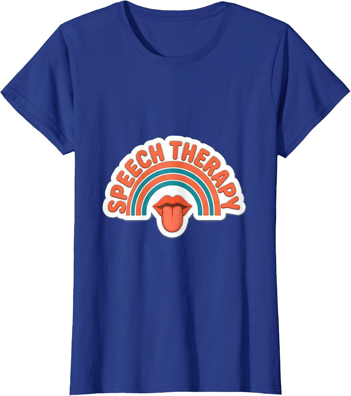 Women's Speech Therapy Retro Cute Speech Language Pathologist SLP T-Shirt - Royal Blue
