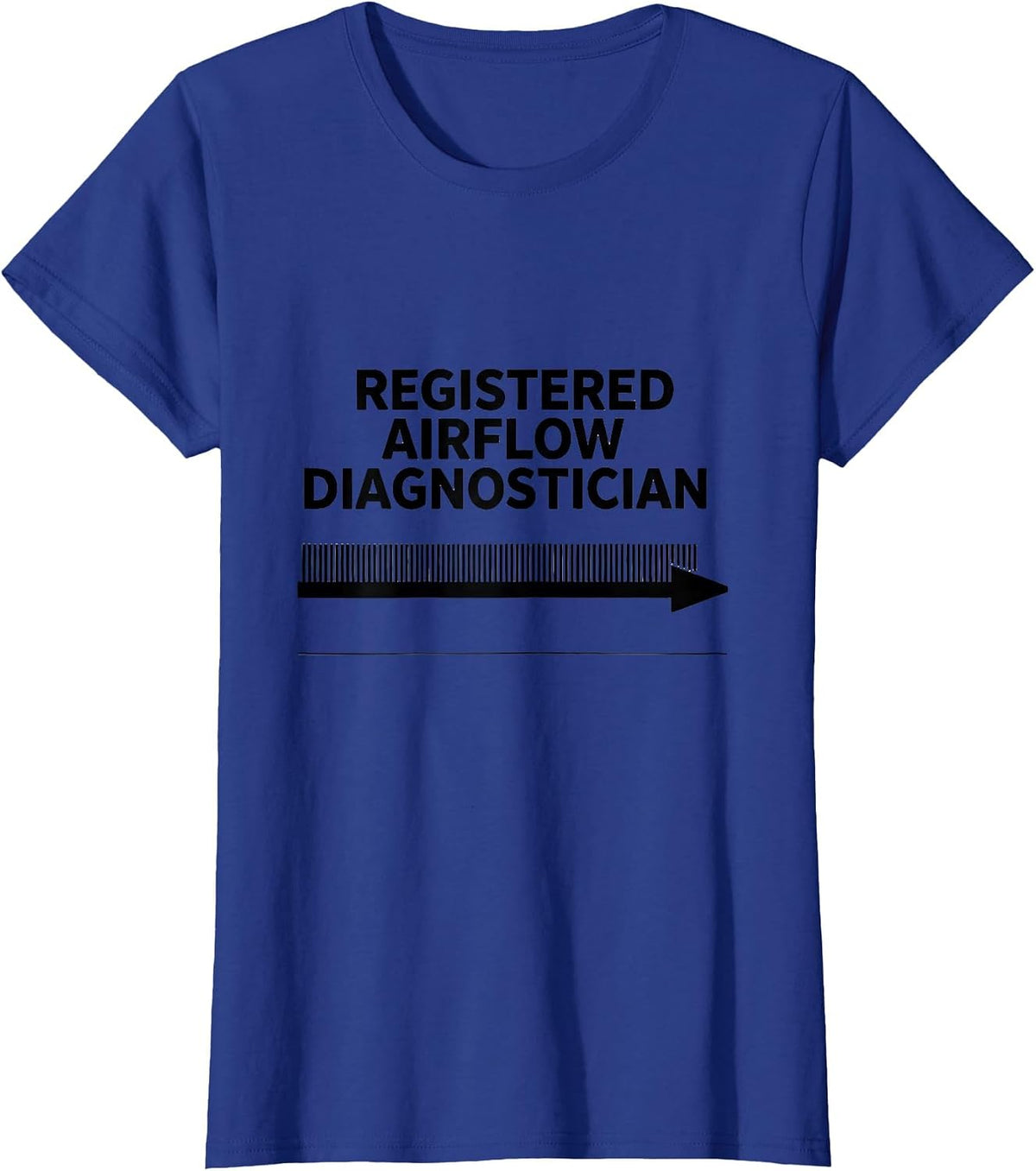 Women's Registered Airflow Diagnostician Funny HVAC Technician Dad T-Shirt - Royal Blue
