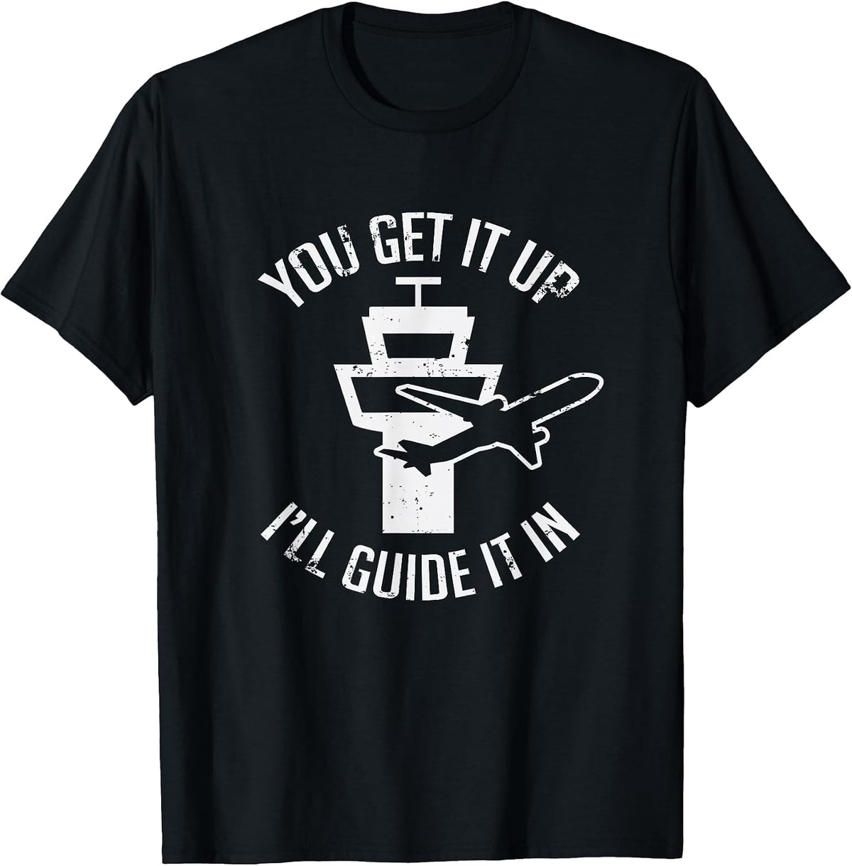 Funny Air Traffic Controller Sky Airplane Pilot T-Shirt - Black