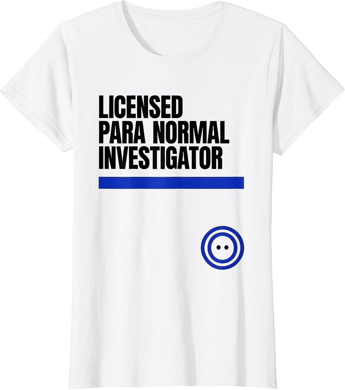 Women's Licensed Para Normal Investigator Funny Ghost T-Shirt - White