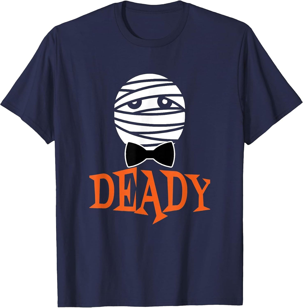Deady Mummy Halloween Dad T-Shirt - Navy Blue