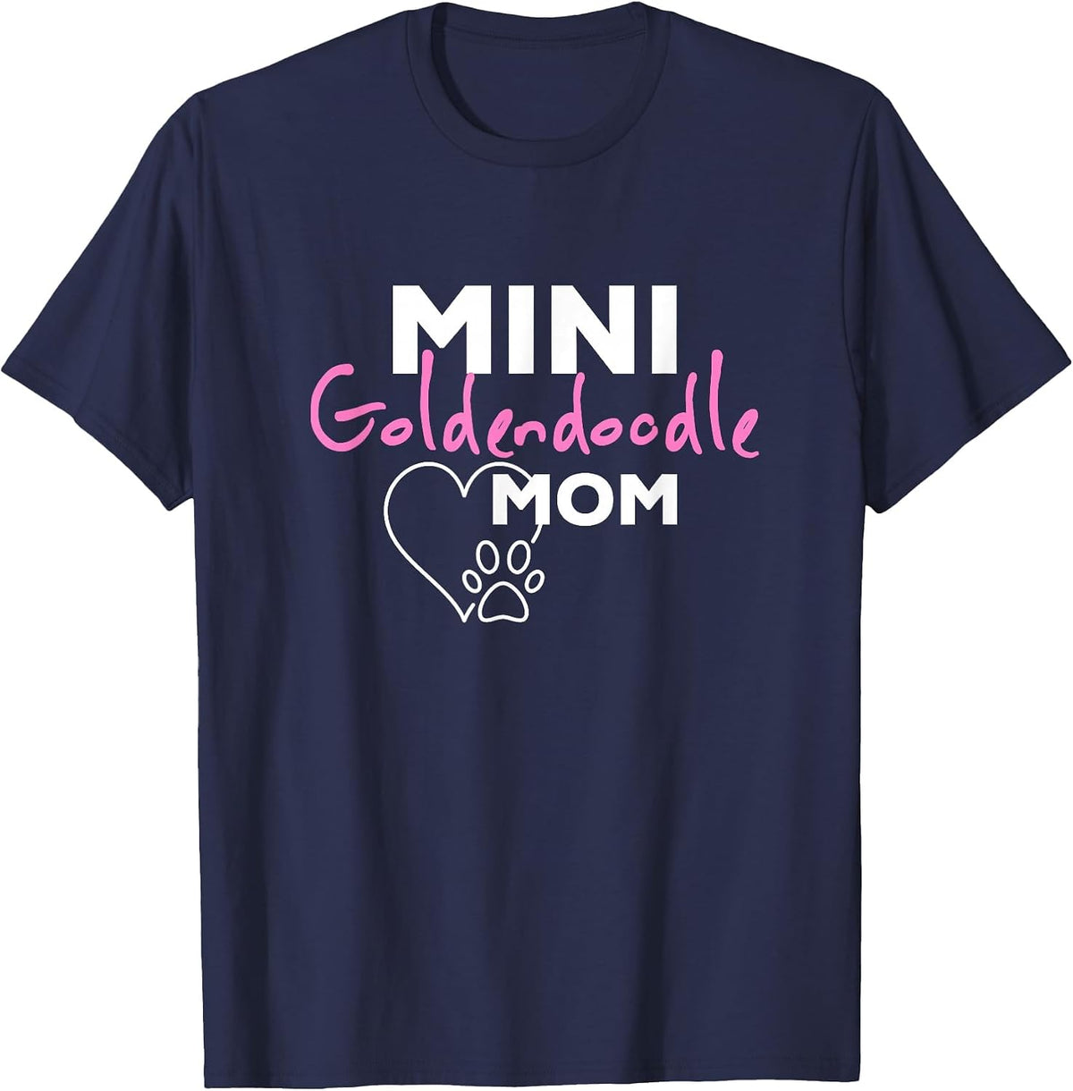 Mini Goldendoodle Mom T-Shirt - Navy Blue
