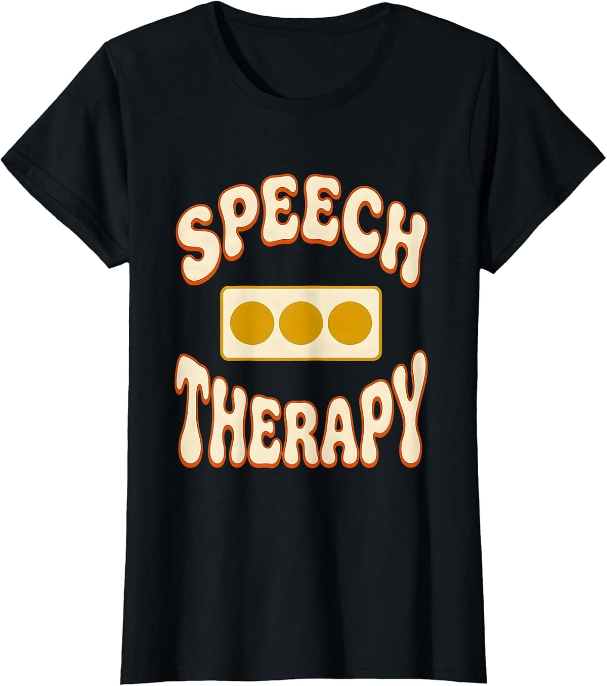 Speech Therapy Retro Cute Speech-Language Pathologist SLP T-Shirt - Black