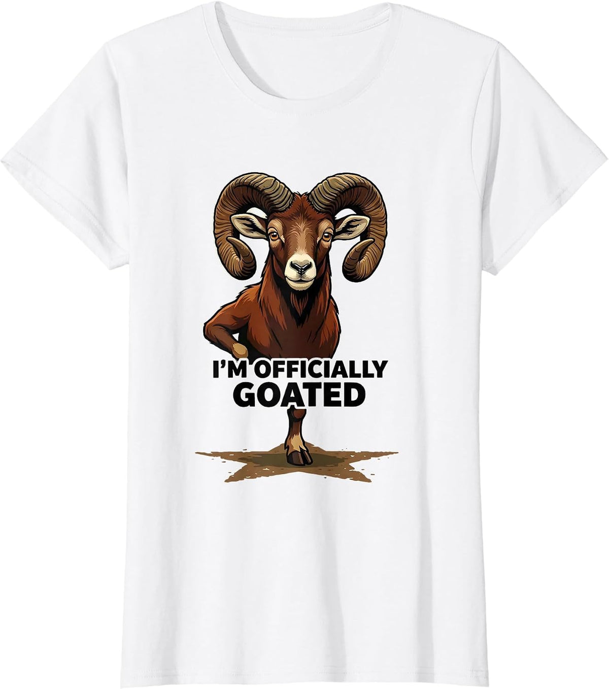 I'm Officially Goated Funny Goat Animal Lover Humor T-Shirt - White