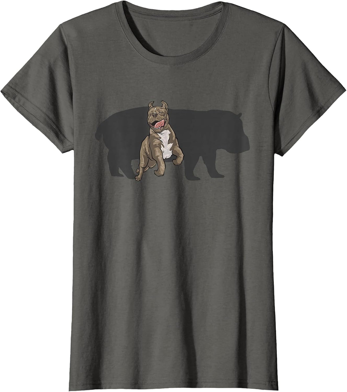 American Bully Dog Hippopotamus XL American Bully T-Shirt - Asphalt Grey