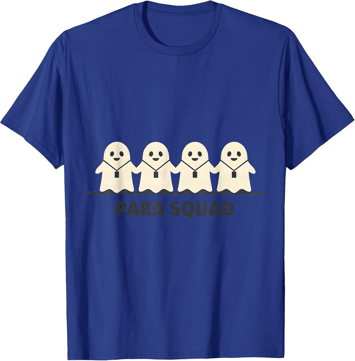 Men's Para Squad Ghost Para Normal Activities SPED Teacher T-Shirt - Royal Blue