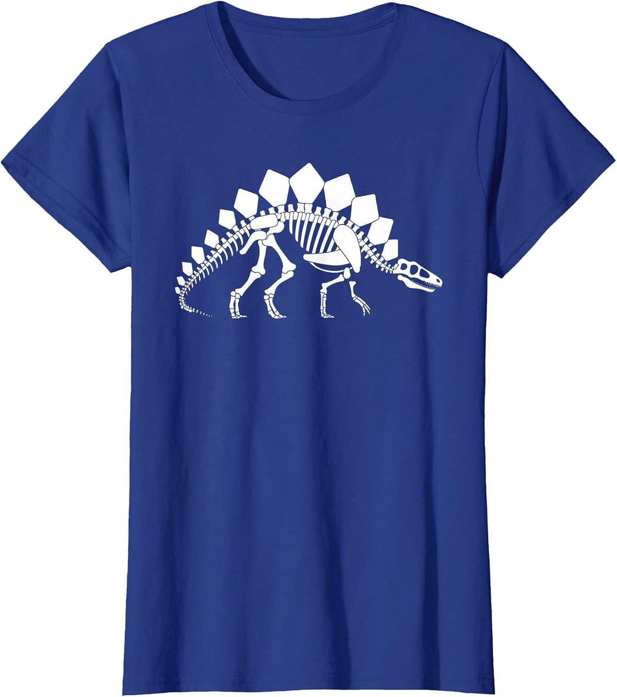 Stegosaurus Skeleton T-Shirt - Royal Blue
