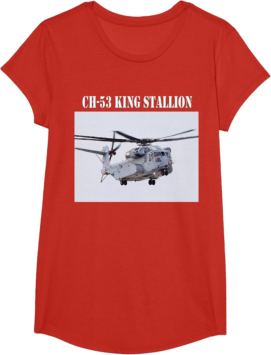 The CH-53 Sea Stallion T-Shirt - Girls Red