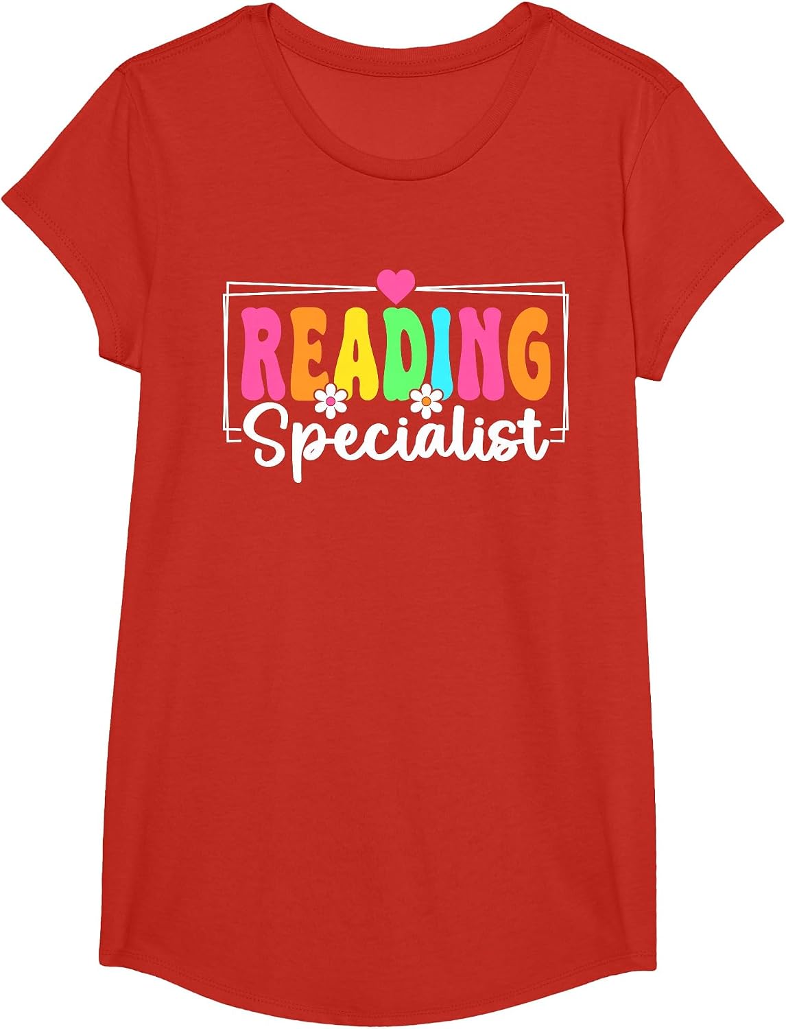 Reading Specialist Back to School Reading Teacher T-Shirt - Girls Red