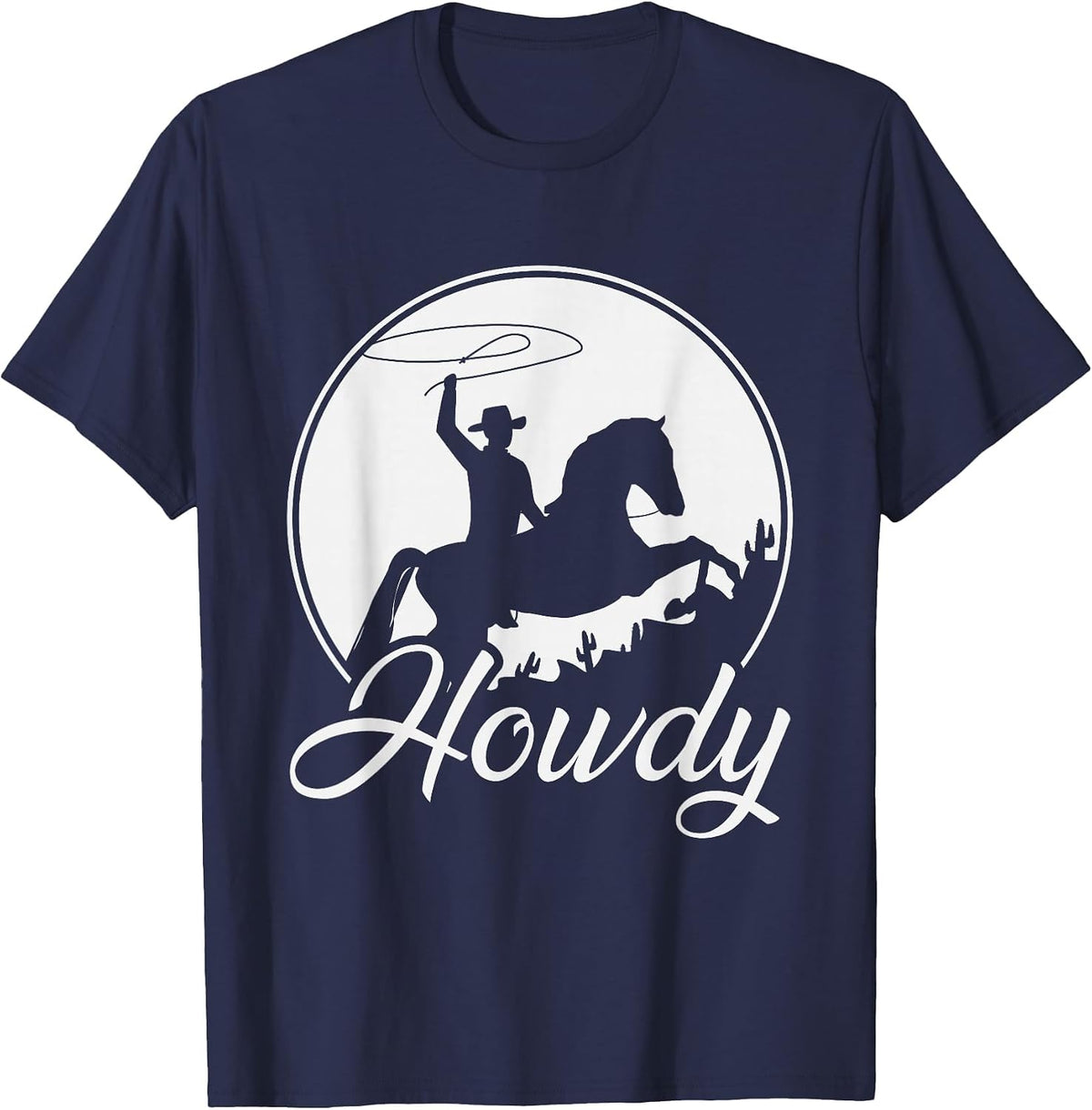 Howdy Cowboy T-Shirt - Navy Blue