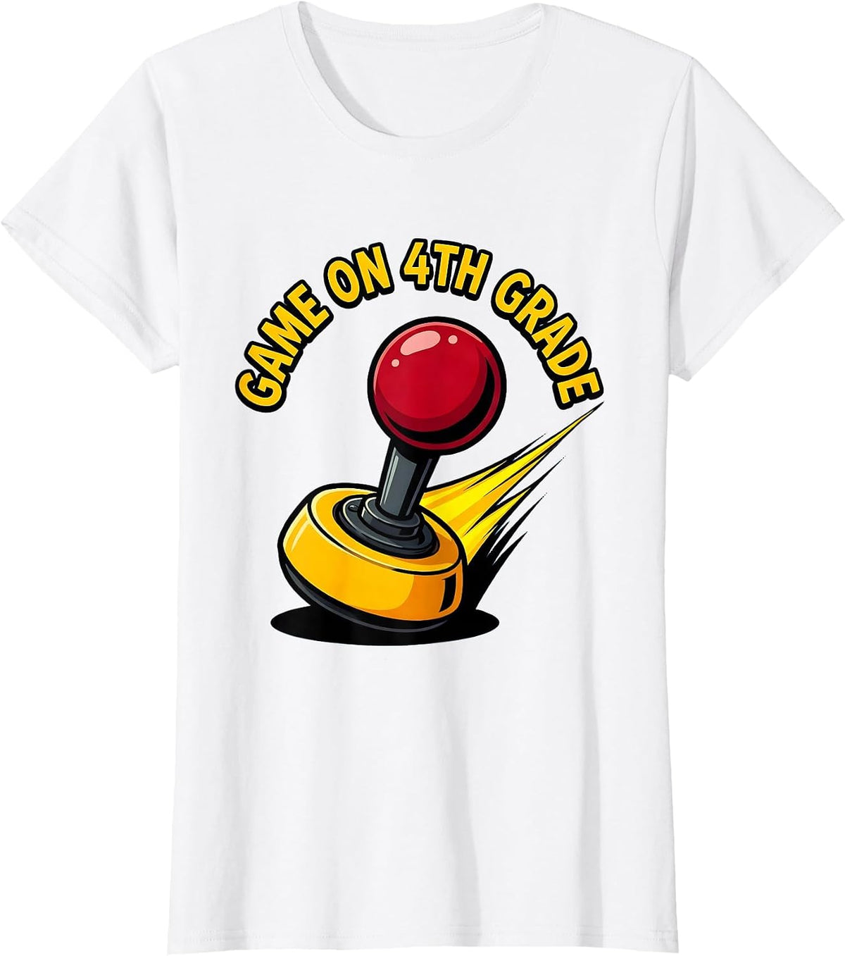 Game On 4th Grade Cartoon Back To School Gamer Boys First T-Shirt - White