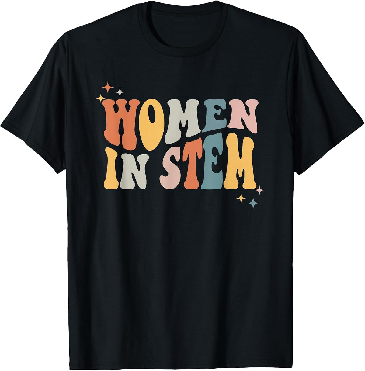 Women in Stem Steminist Science Shirt, Female Engineer Tech T-Shirt - Black