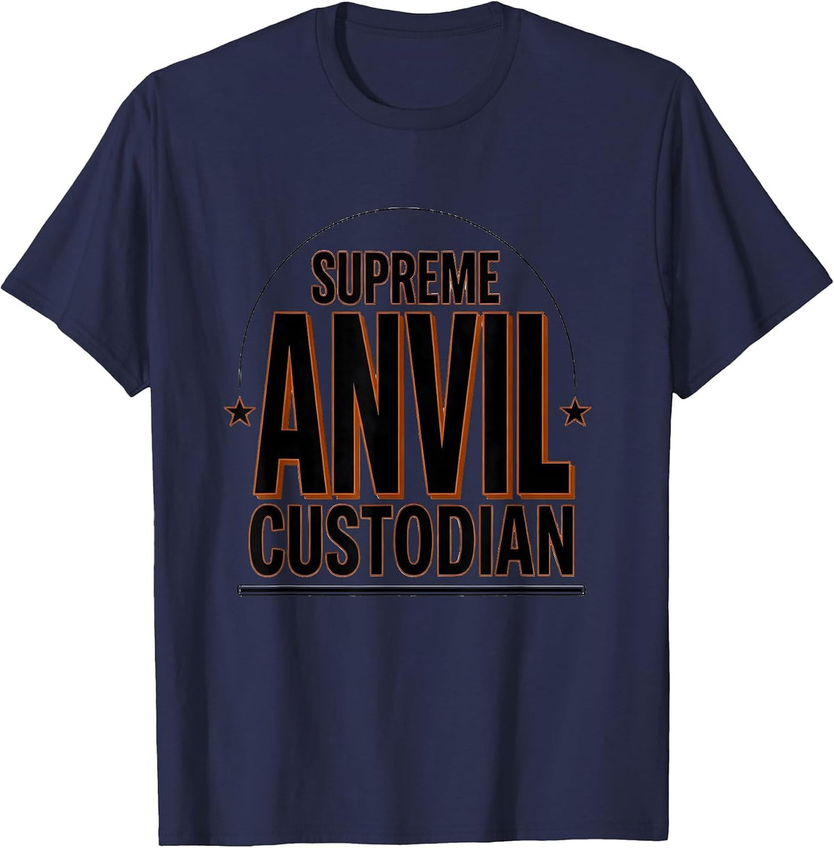 Supreme Anvil Custodian Funny Blacksmith Forge Hobbyist T-Shirt - Navy Blue