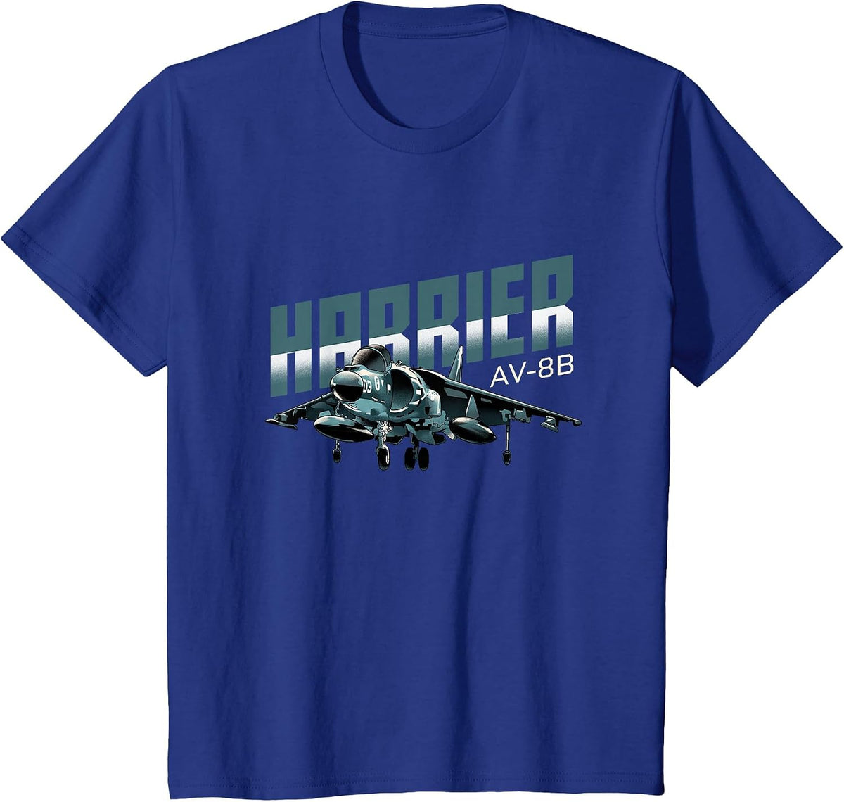 Harrier Jump Jet Military Fighter Aircraft T-Shirt - Royal Blue