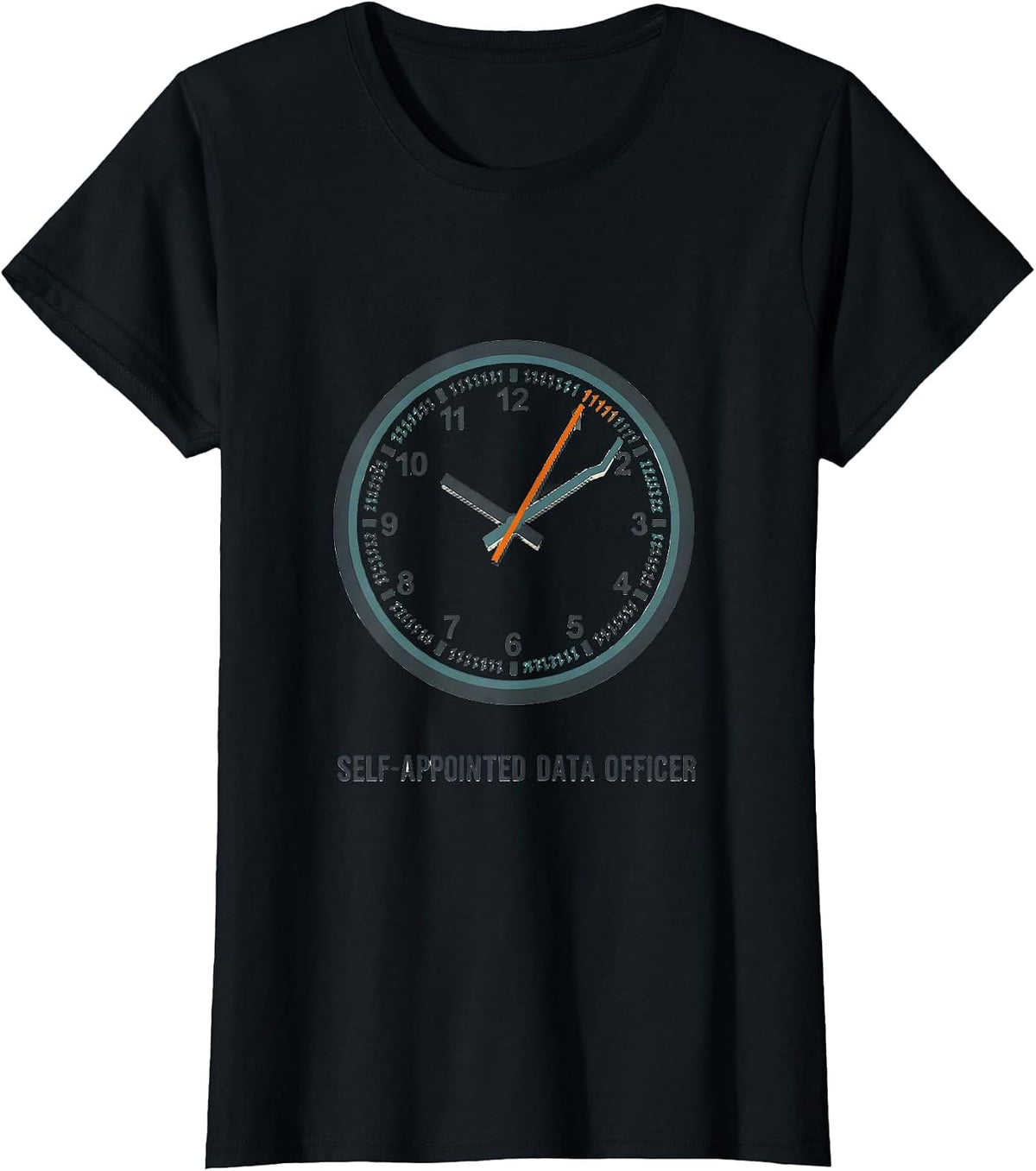 Women's Self-Appointed Data Officer Editorial Conceptual ABA T-Shirt - Black