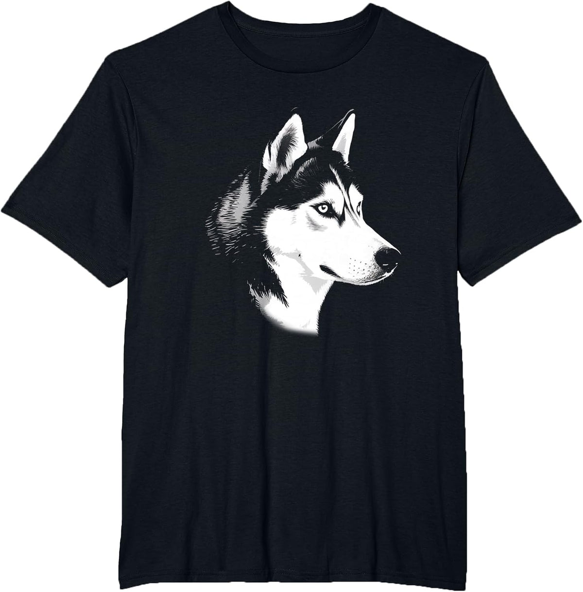 Husky Dog T-Shirt - Black
