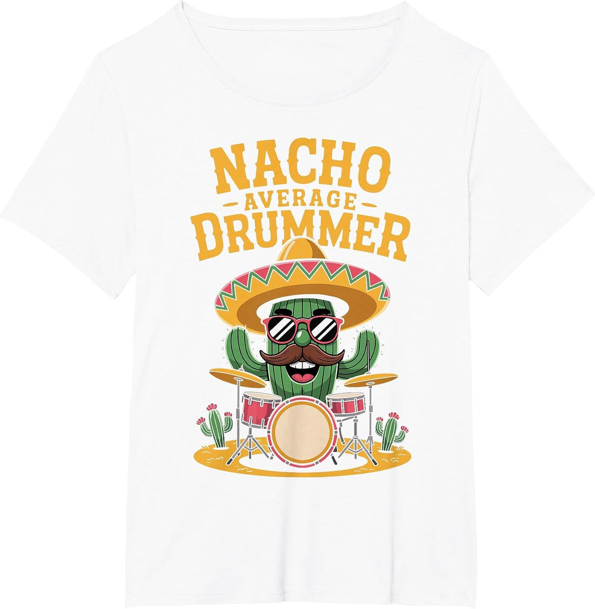 Nacho Average Drummer T-Shirt - White