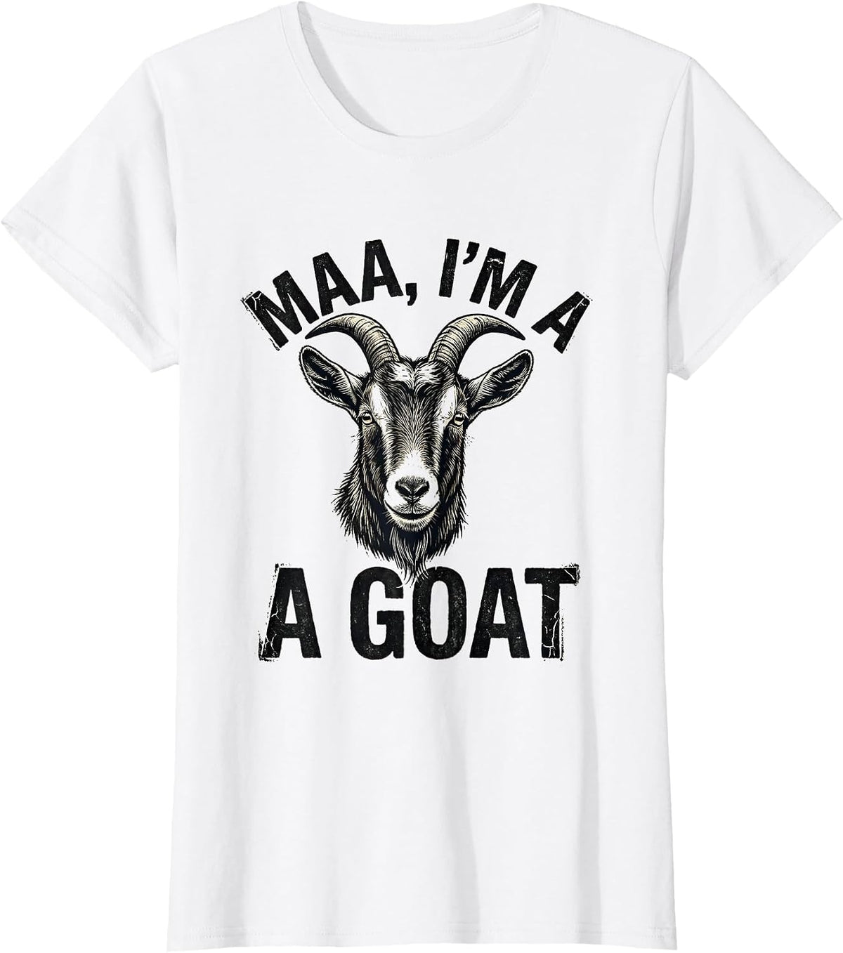 Maa I'm a Goat Funny Goat Lover Halloween Costume T-Shirt - White