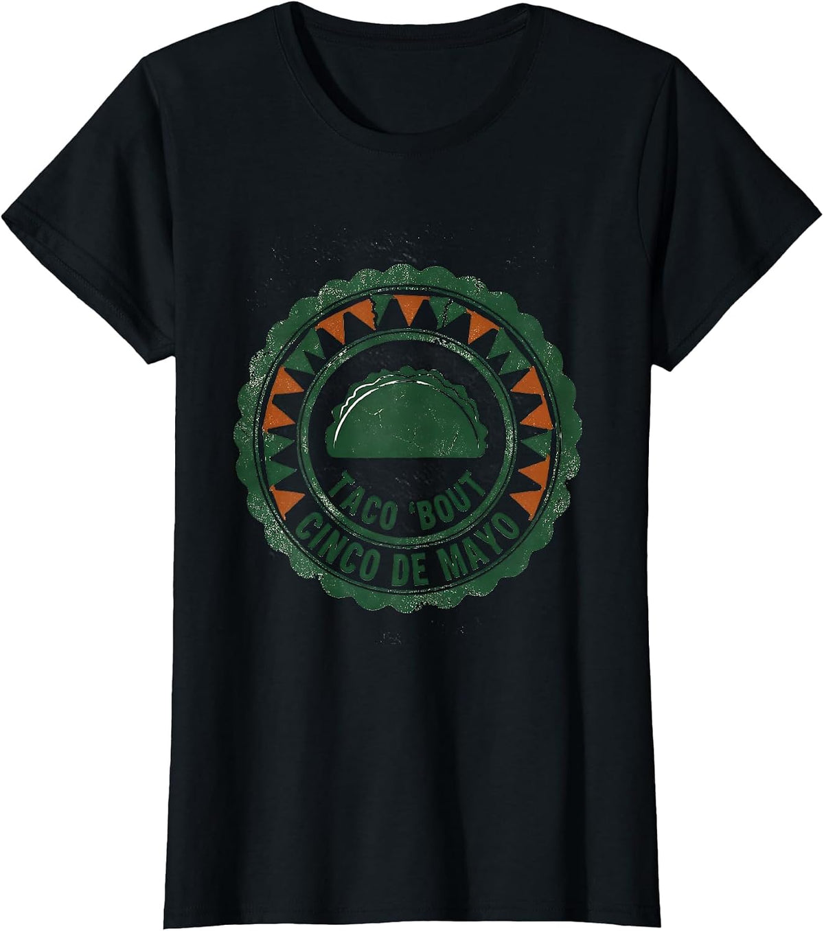 Taco 'Bout Cinco de Mayo Cultural Pride Party Humor T-Shirt - Black