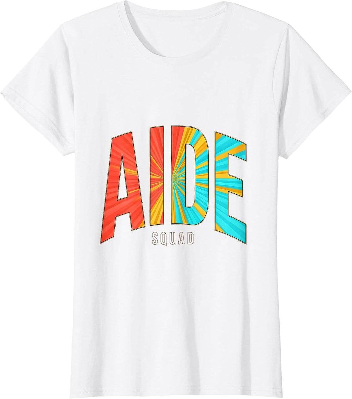 Aide Squad Back To School Staff Appreciation Tie Dye T-Shirt - White