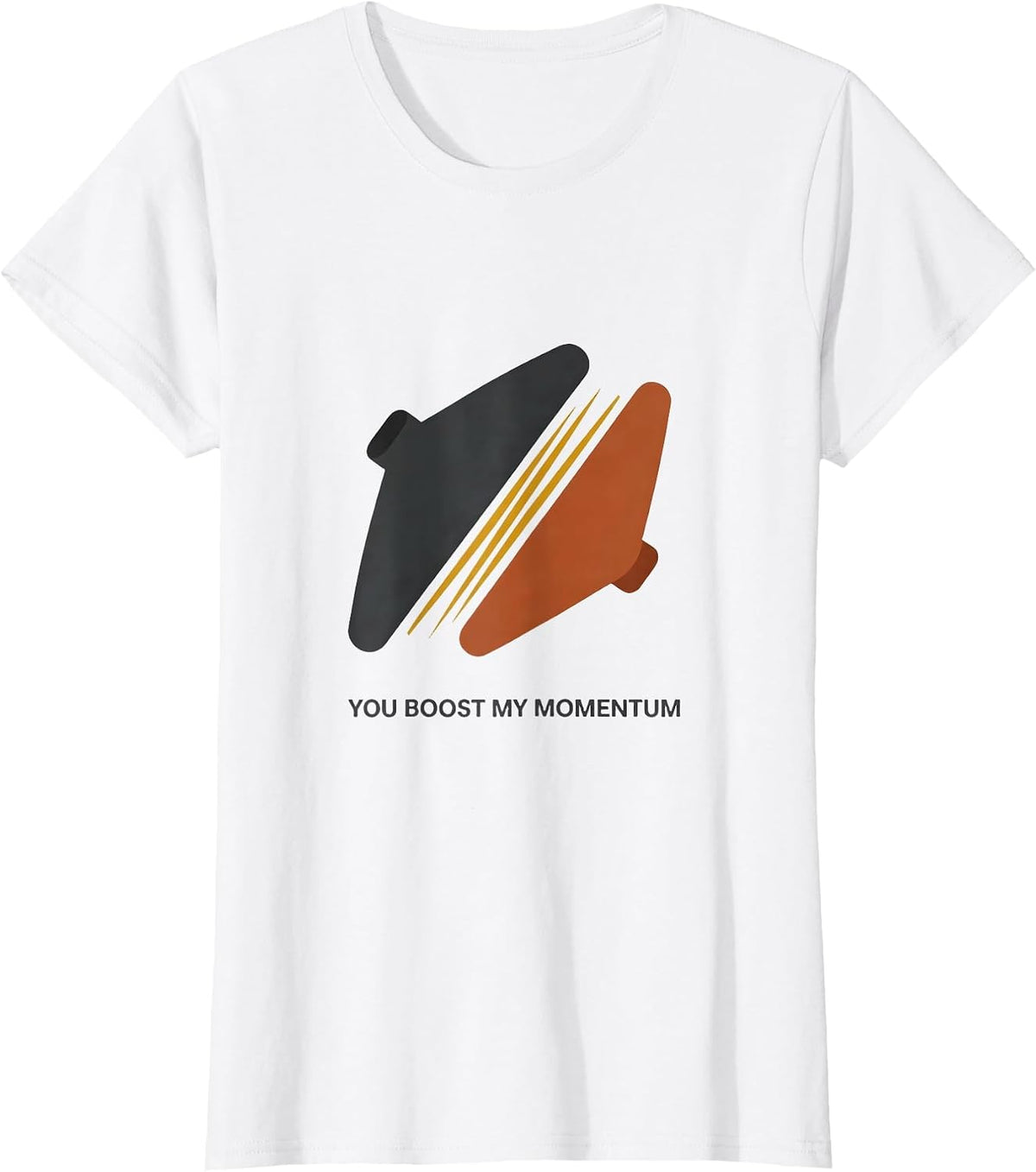 You Boost My Momentum Midcentury Modern Science Nerd Humor T-Shirt - White