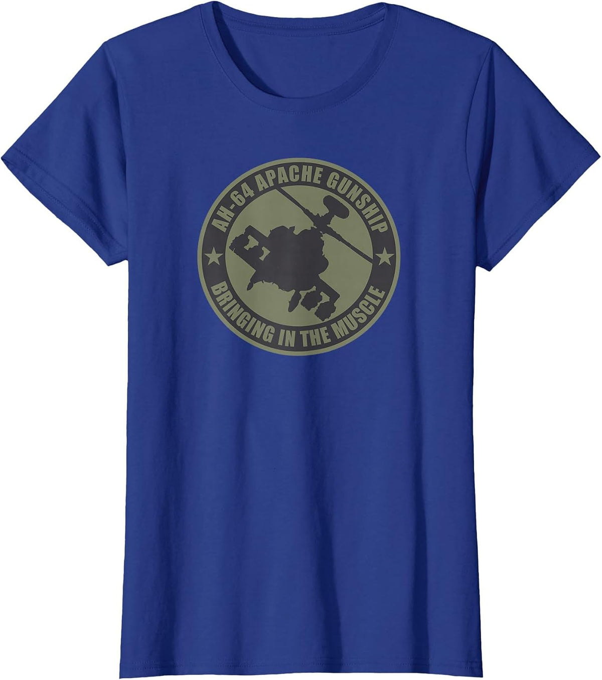 AH-64 Apache T-Shirt - Brings the Muscles in T-Shirt - Royal Blue