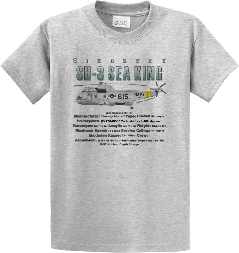SH-3H SeaKing Short Sleeve T-Shirt - Ash Gray
