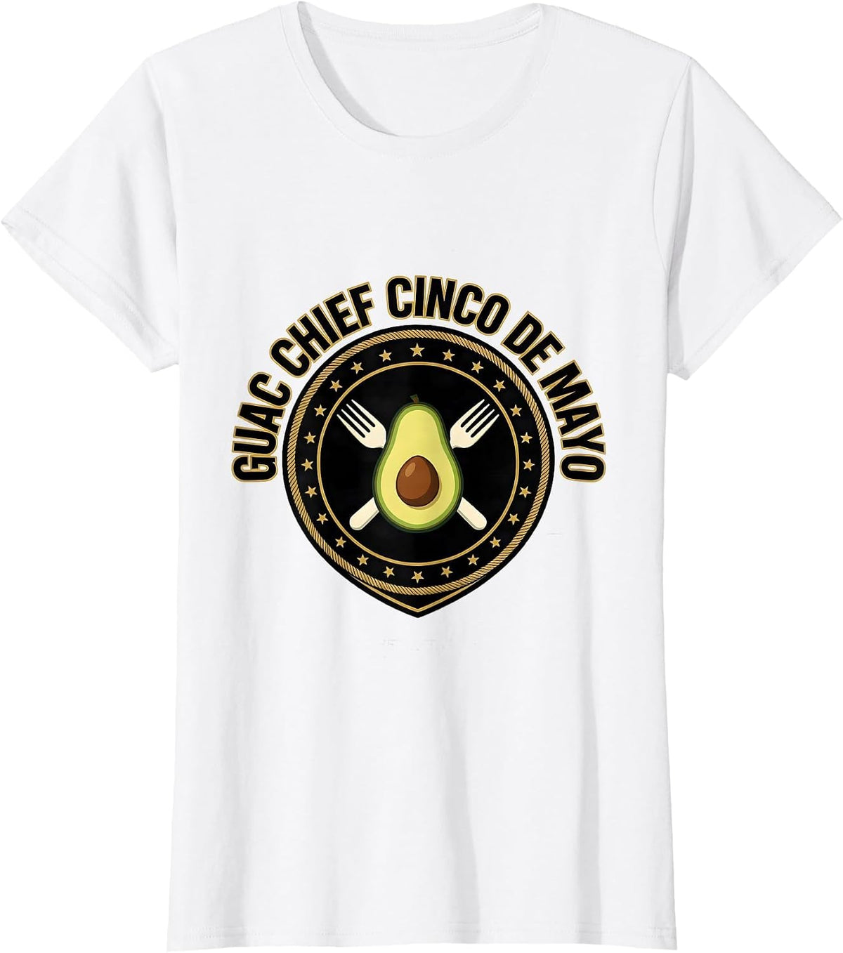 Guac Chief Cinco de Mayo Mexican Party Humor T-Shirt - White
