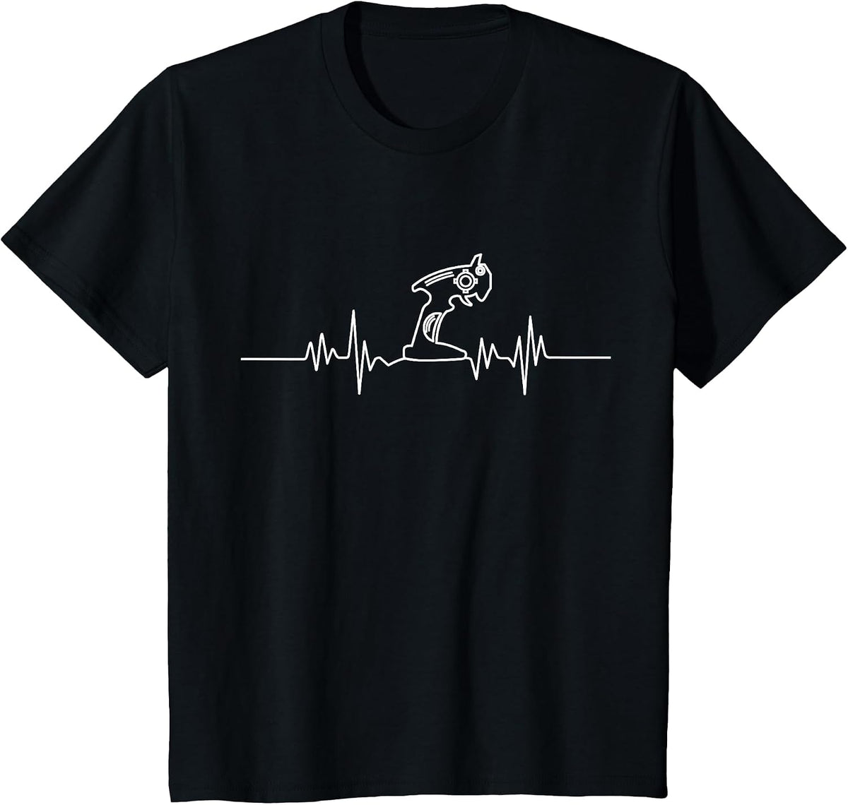 RC Racing Heartbeat Line Remote Control RC Car T-Shirt - Black