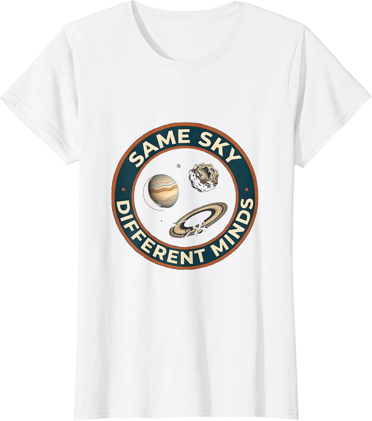 Women's Same Sky Different Minds Neurodiverse Universe Special T-Shirt - White