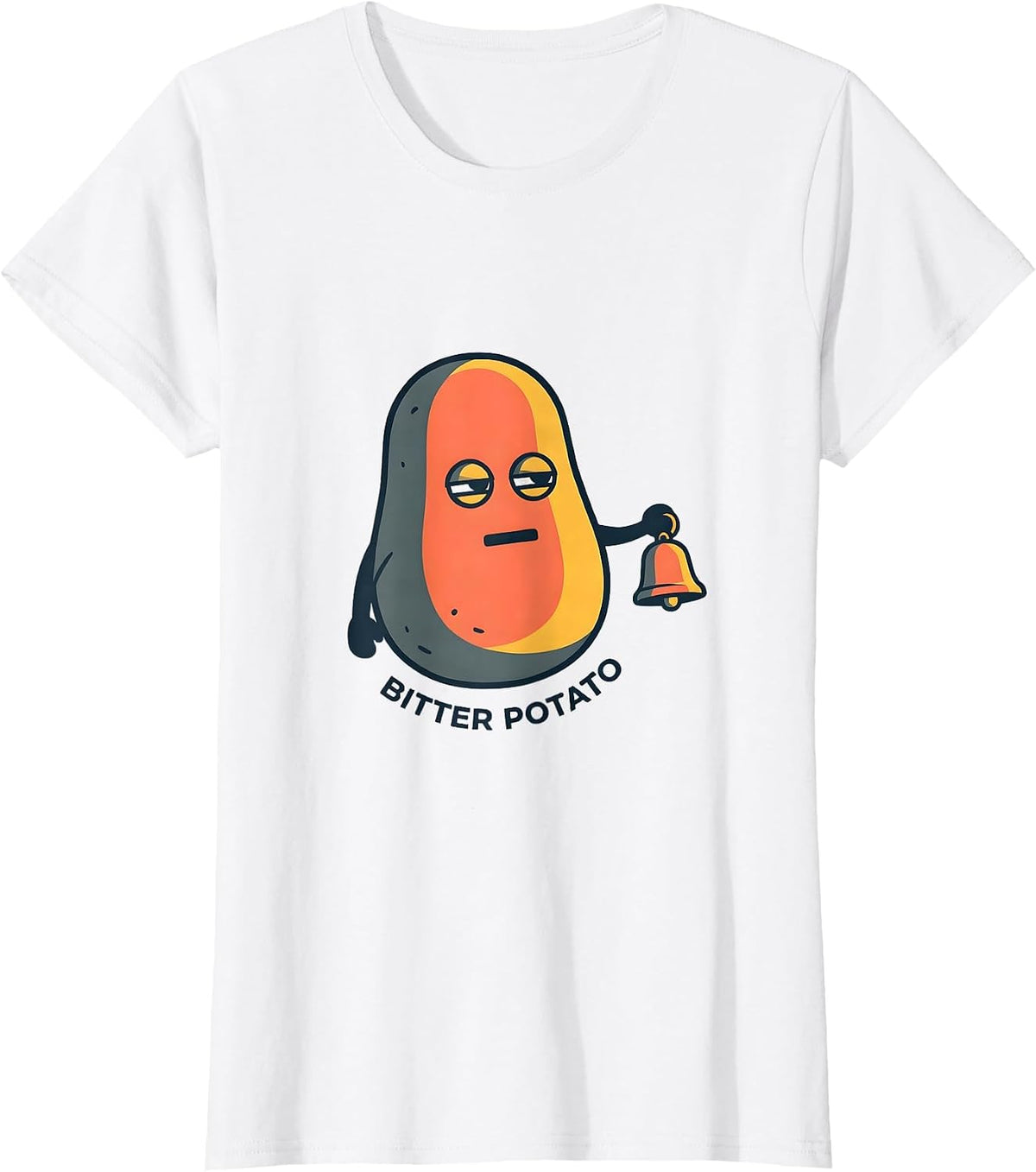 Women's Bitter Potato Funny Grouchy Potato Couple Matching T-Shirt - White