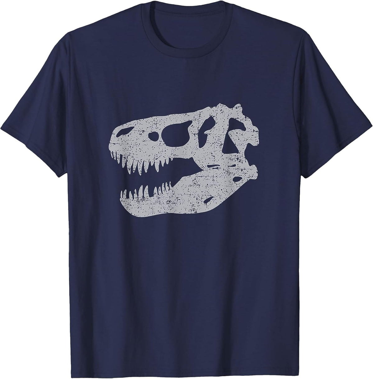 T-REX Skull T-Shirt Tyrannosaurus Rex Dinosaur Fossil Shirt T-Shirt - Navy Blue