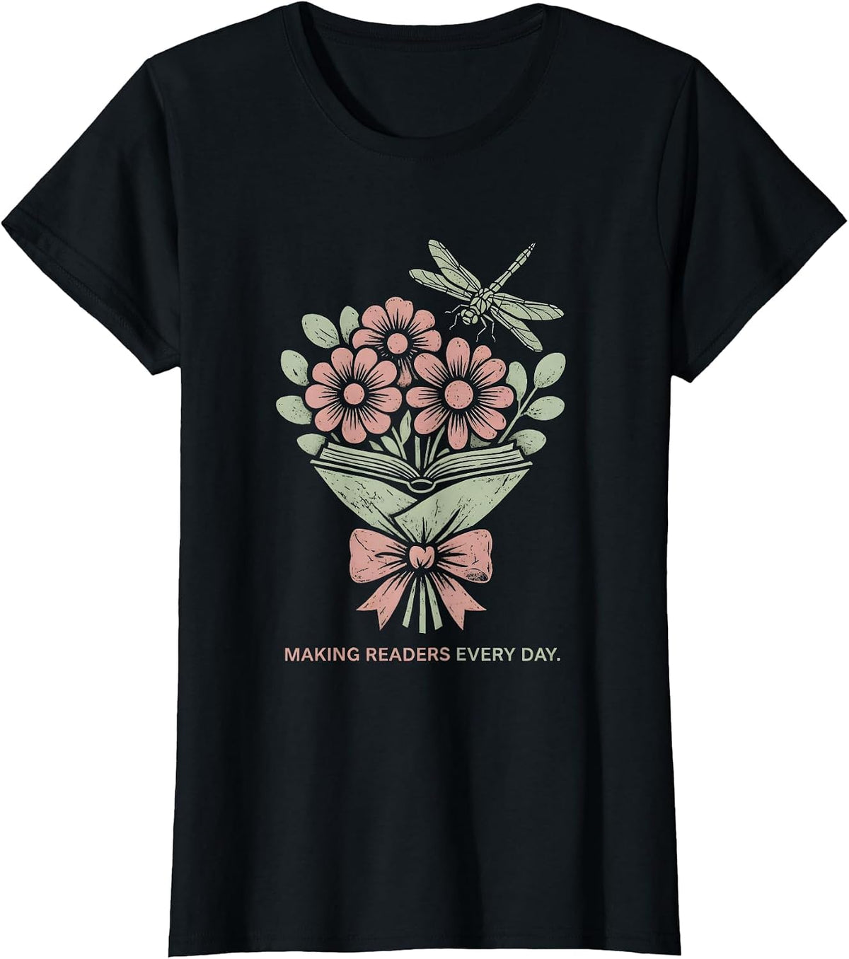 Making Readers Every Day Reading Teacher Design T-Shirt - Black