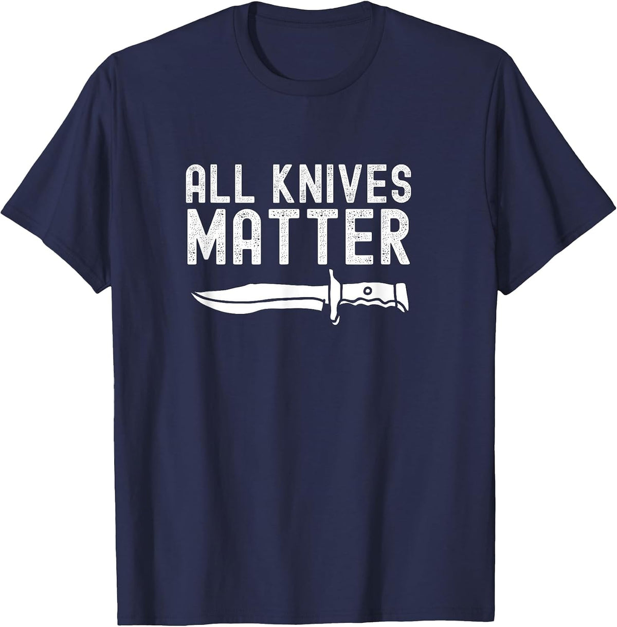 Funny Bladesmith Knifemaker All Knives Matter Activist T-Shirt - Navy Blue