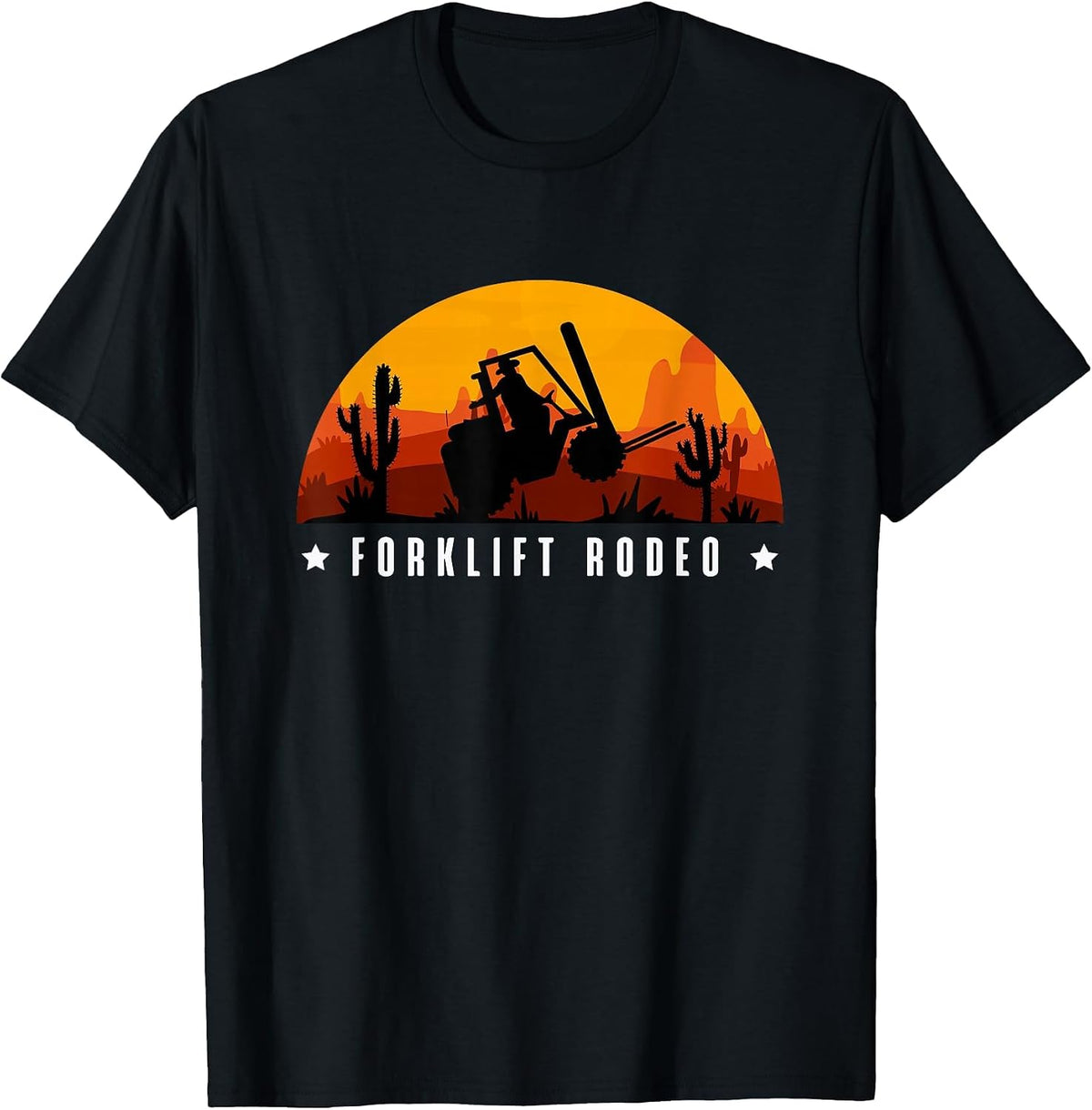 Forklift Rodeo Forklift Driver T-Shirt - Black