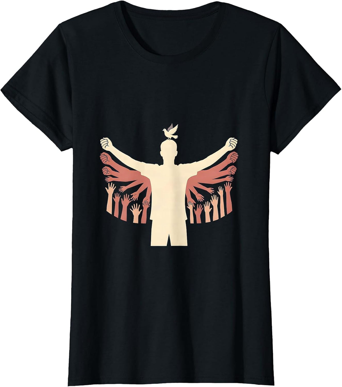 SPED Teacher Holding Hands Graphic Design T-Shirt - Black