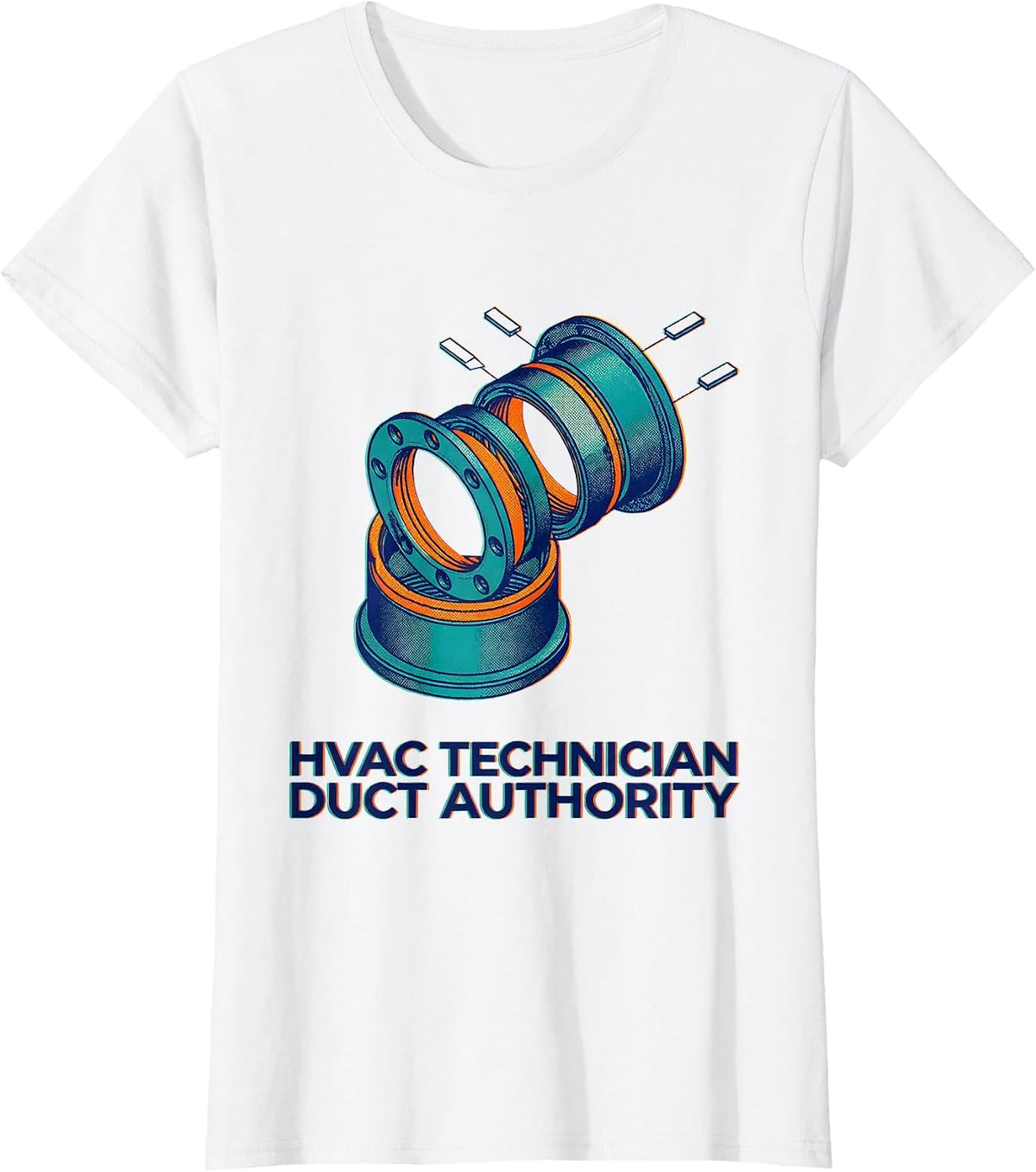 HVAC Technician, Duct Authority Funny HVAC Tech Gift T-Shirt - White