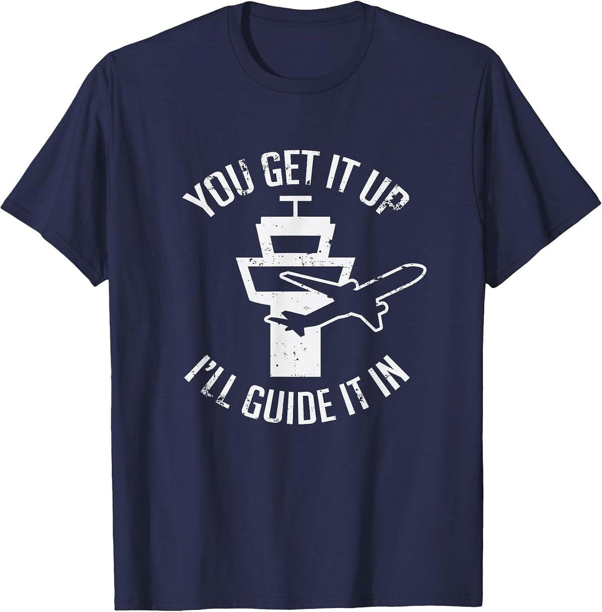 Funny Air Traffic Controller Sky Airplane Pilot T-Shirt - Navy Blue