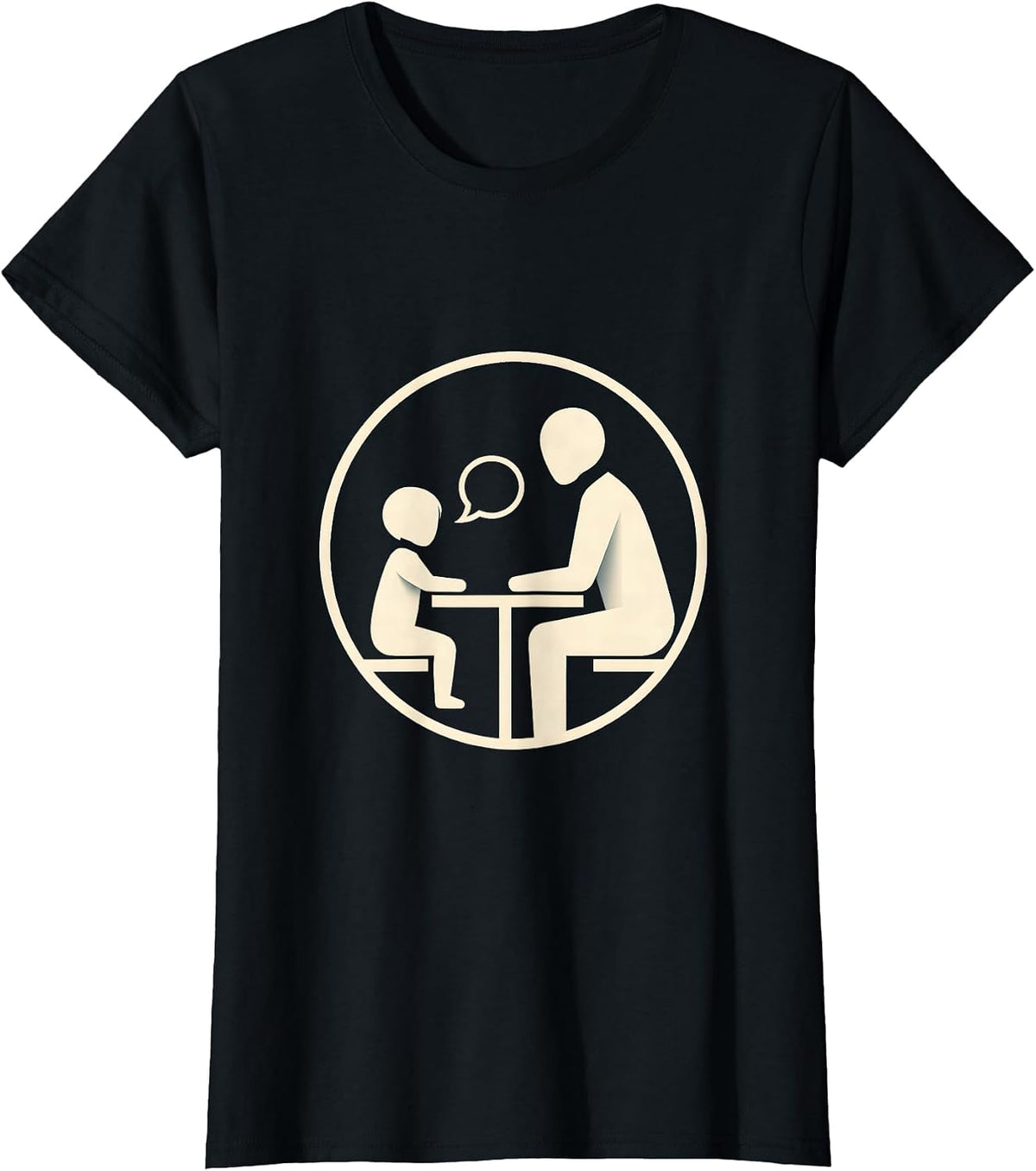 Speech Therapy Session Illustration Gift T-Shirt - Black