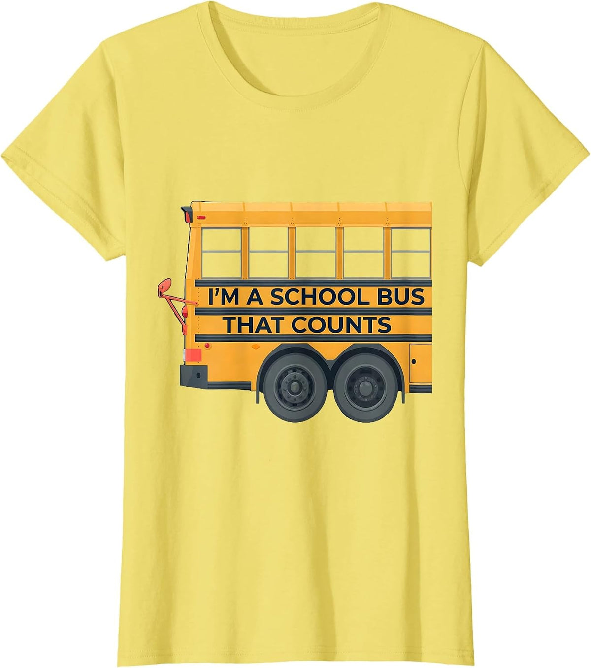 I'm A School Bus That Counts Funny Halloween Costume Bus T-Shirt - Lemon Yellow
