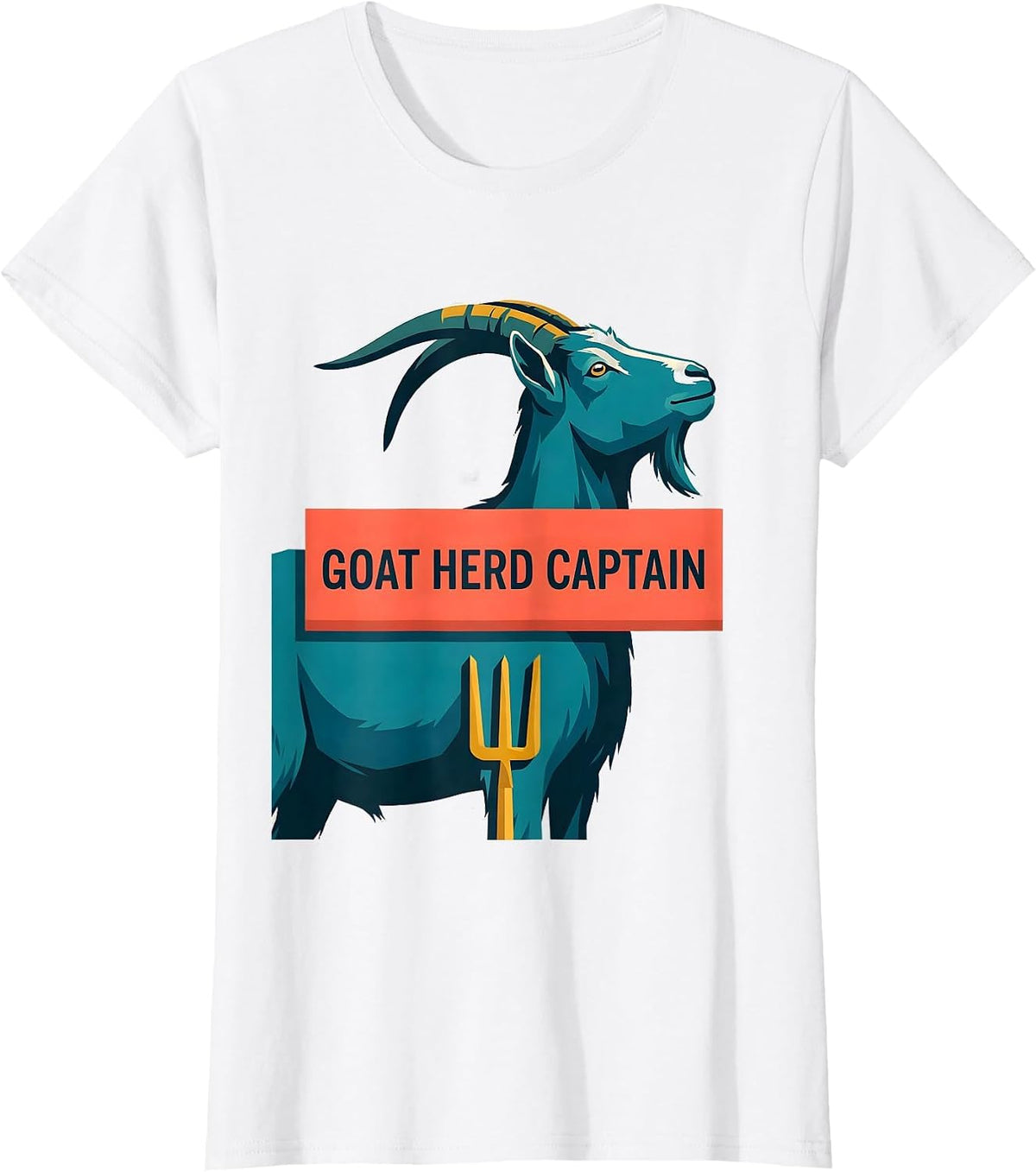Women's Goat Herd Captain Funny Goat Farmer Animal Lover Gift T-Shirt - White