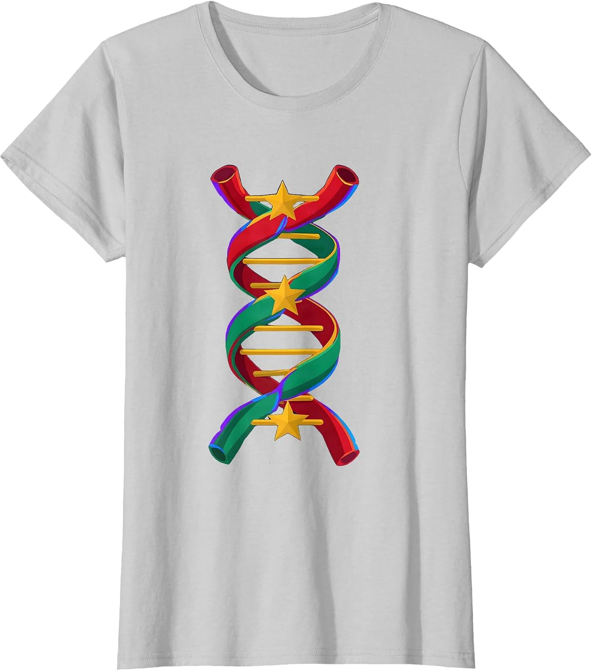 DNA Helix Christmas Cracker Science Teacher Humor Gift T-Shirt - Silver Grey