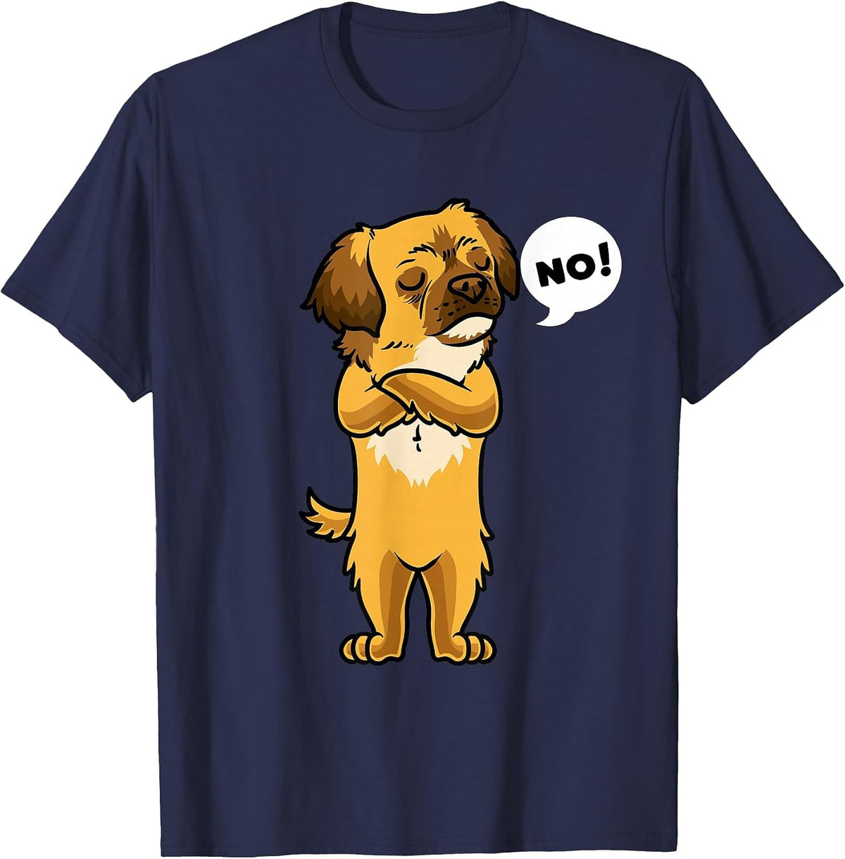 Stubborn Tibetan Spaniel Dog T-Shirt - Navy Blue