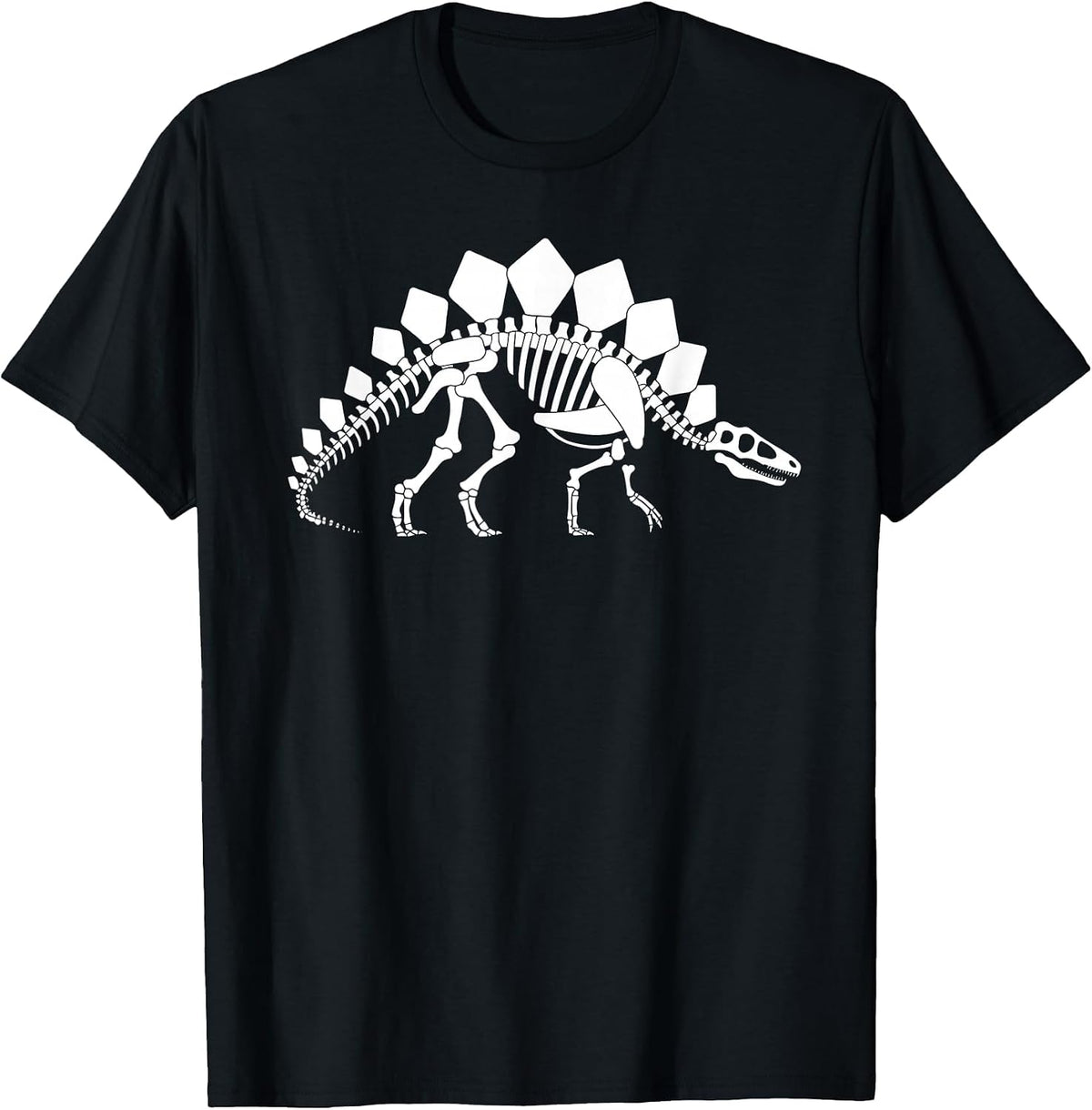 Stegosaurus Skeleton T-Shirt - Black